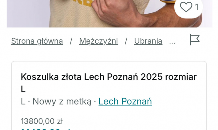 HIT! Za TAKĄ KWOTĘ ktoś wystawił limitowaną koszulkę Lecha xD